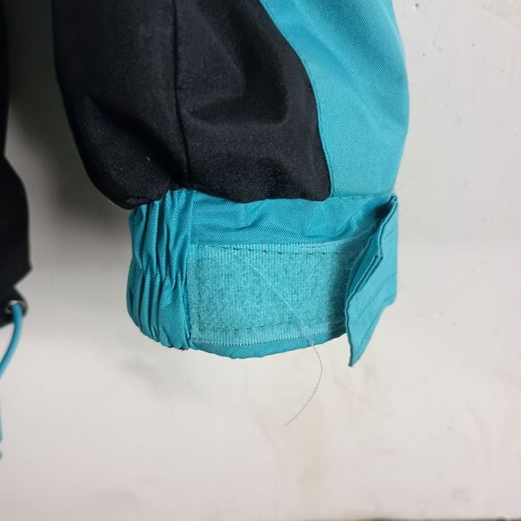Oregon Coast Windbreaker Jacket Zipper Pockets Removable Hood Size XL Teal - Picture 8 of 13